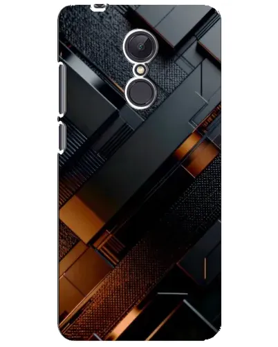 Чехол для Xiaomi Redmi 5 Plus с картинкой «Черные геометрические блоки»