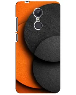 Чехол для Xiaomi Redmi 5 Plus с картинкой «Геометрия оранжевых кругов»