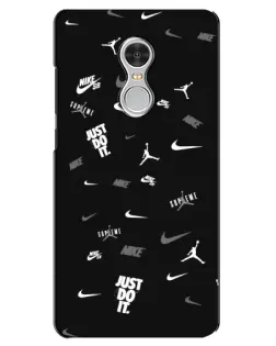 Чехол для Xiaomi Redmi 5 с картинкой «Nike Black Pattern»