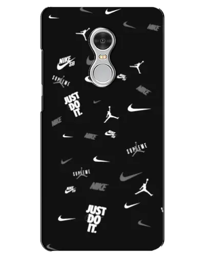 Чехол для Xiaomi Redmi 5 с картинкой «Nike Black Pattern»