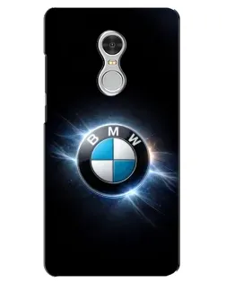 Чохол для Xiaomi Redmi 5 з картинкою «BMW — неонове сяйво»