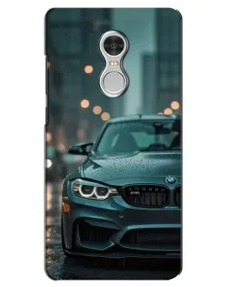 Чохол для Xiaomi Redmi 5 з картинкою «BMW у вогнях міста»