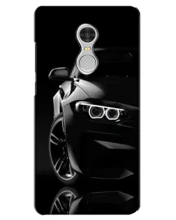 Чохол для Xiaomi Redmi 5 з картинкою «Чорна BMW — профіль»