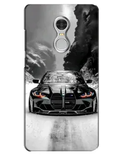 Чохол для Xiaomi Redmi 5 з картинкою «BMW — акварельний дрифт»