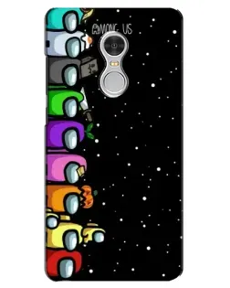 Чехол для Xiaomi Redmi 5 с картинкой «Команда Among Us»