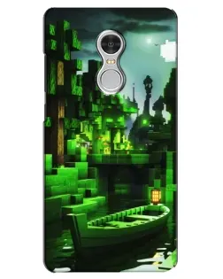 Чохол для Xiaomi Redmi 5 з картинкою «Minecraft лісовий пейзаж»