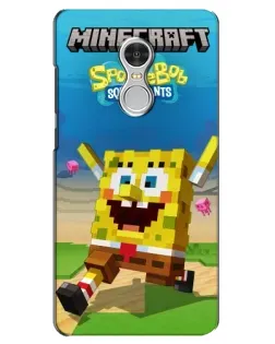 Чохол для Xiaomi Redmi 5 з картинкою «Губка Боб Minecraft»