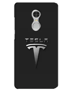 Чехол для Xiaomi Redmi 5 с картинкой «Стальной логотип Tesla» Чехол для Xiaomi Redmi 5 с картинкой «Стальной логотип Tesla»