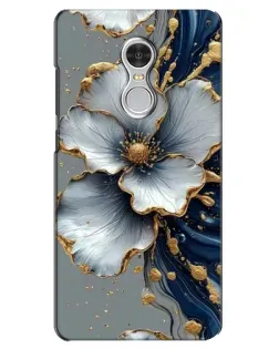 Чехол для Xiaomi Redmi 5 с картинкой «Белый цветок и золотой флюид»