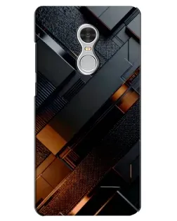 Чехол для Xiaomi Redmi 5 с картинкой «Черные геометрические блоки»