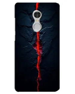 Чехол для Xiaomi Redmi 5 с картинкой «Kрасная лавовая трещина»
