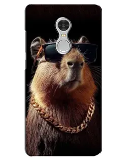 Чехол для Xiaomi Redmi 5 с картинкой «Капибара золотая цепь»
