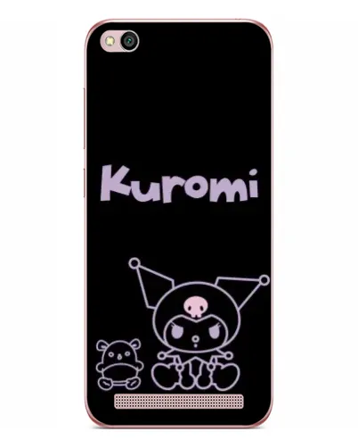 Чехол для Xiaomi Redmi 5A с картинкой «Kuromi — черный минимализм»