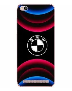 Чохол для Xiaomi Redmi 5A з картинкою «Логотип BMW та неонові дуги»