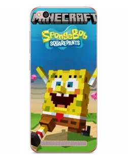 Чохол для Xiaomi Redmi 5A з картинкою «Губка Боб Minecraft»