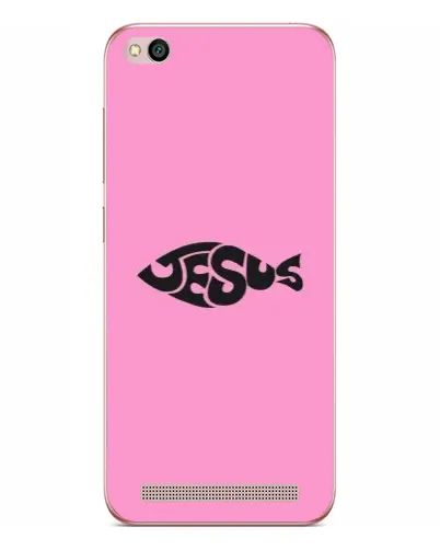 Чехол для Xiaomi Redmi 5A с картинкой «Розовый символ  Jesus»