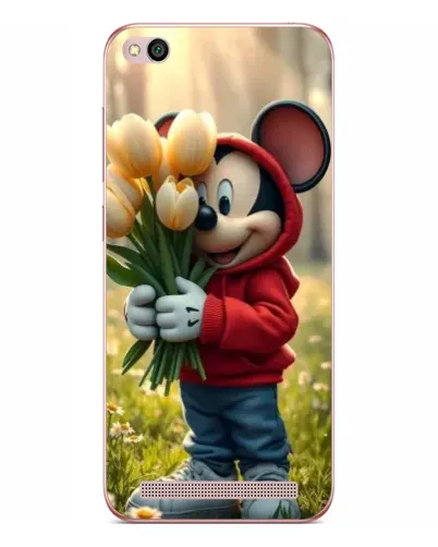 Чехол для Xiaomi Redmi 5A с картинкой «Микки с тюльпанами»