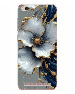 Чохол для Xiaomi Redmi 5A з картинкою «Біла квітка та золотий флюїд»