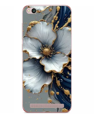 Чехол для Xiaomi Redmi 5A с картинкой «Белый цветок и золотой флюид» Чехол для Xiaomi Redmi 5A с картинкой «Белый цветок и золотой флюид»