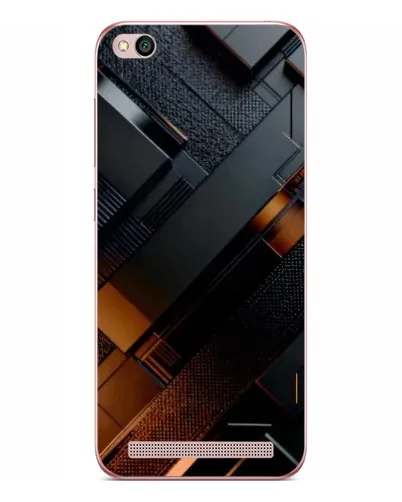 Чехол для Xiaomi Redmi 5A с картинкой «Черные геометрические блоки»