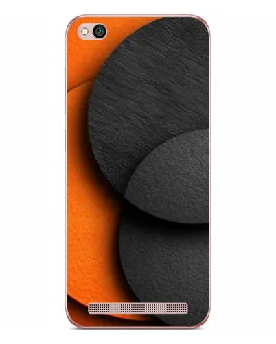 Чехол для Xiaomi Redmi 5A с картинкой «Геометрия оранжевых кругов»