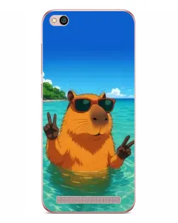 Чехол для Xiaomi Redmi 5A с картинкой «Морская капибара»