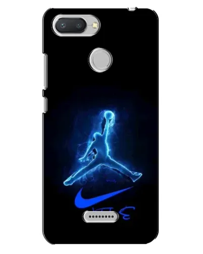 Чехол для Xiaomi Redmi 6 с картинкой «Jordan Neon Blue»