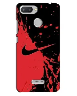 Чехол для Xiaomi Redmi 6 с картинкой «Красные брызги Nike»