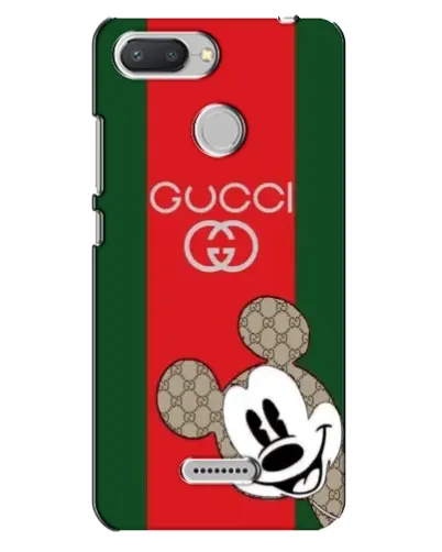 Чехол для Xiaomi Redmi 6 с картинкой «Gucci — полосы и Микки»