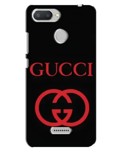 Чехол для Xiaomi Redmi 6 с картинкой «Gucci — красный логотип»
