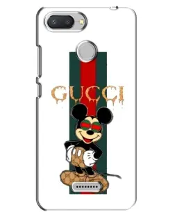 Чехол для Xiaomi Redmi 6 с картинкой «Микки Маус Gucci — полосы» Чехол для Xiaomi Redmi 6 с картинкой «Микки Маус Gucci — полосы»