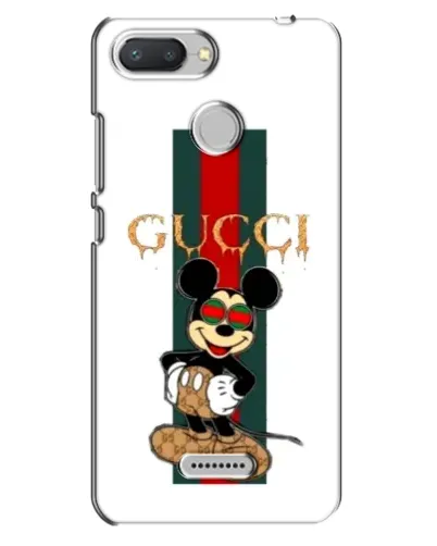 Чехол для Xiaomi Redmi 6 с картинкой «Микки Маус Gucci — полосы»