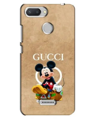 Чехол для Xiaomi Redmi 6 с картинкой «Микки Маус Gucci — крафт»