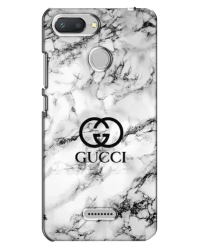 Чехол для Xiaomi Redmi 6 с картинкой «Gucci — мраморный шик»