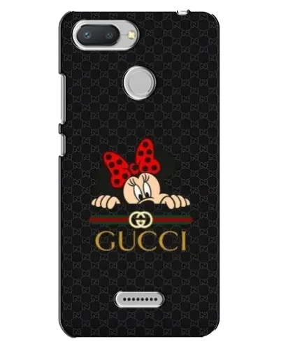 Чехол для Xiaomi Redmi 6 с картинкой «Минни Маус Gucci — черный»