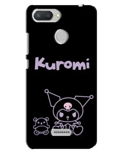 Чехол для Xiaomi Redmi 6 с картинкой «Kuromi — черный минимализм»