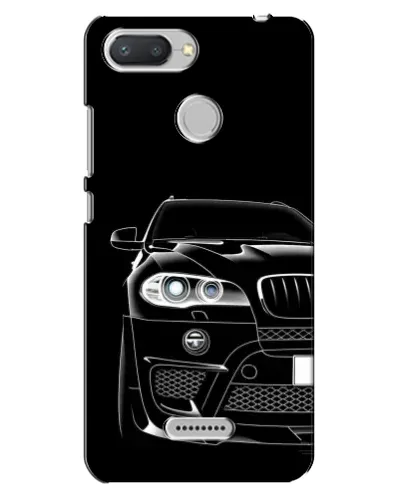 Чехол для Xiaomi Redmi 6 с картинкой «Темный силуэт BMW»