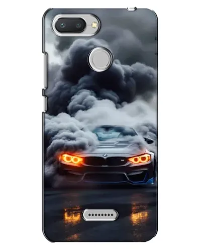 Чехол для Xiaomi Redmi 6 с картинкой «BMW в дыму»