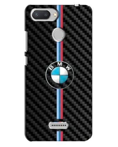 Чехол для Xiaomi Redmi 6 с картинкой «Эмблема BMW и карбон»