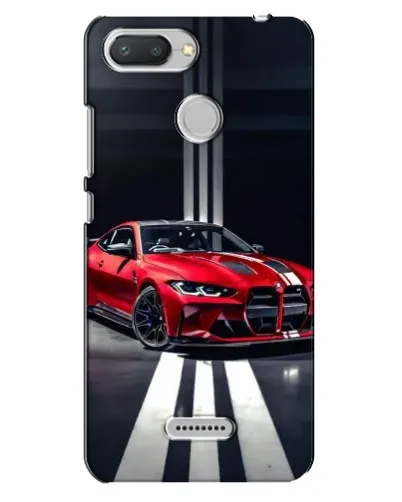 Чехол для Xiaomi Redmi 6 с картинкой «Красная BMW на дороге»