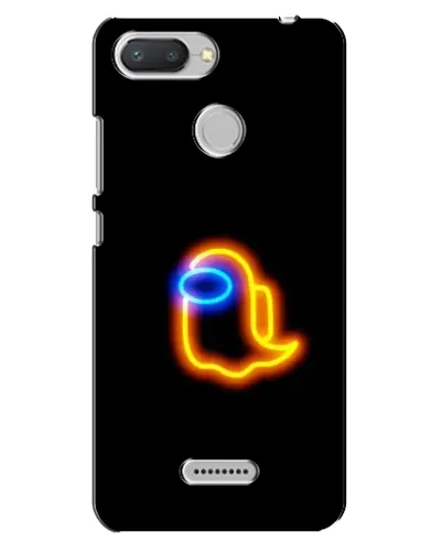 Чехол для Xiaomi Redmi 6 с картинкой «Among Us неоновое сияние»