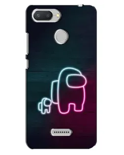 Чехол для Xiaomi Redmi 6 с картинкой «Among Us неон-арт»