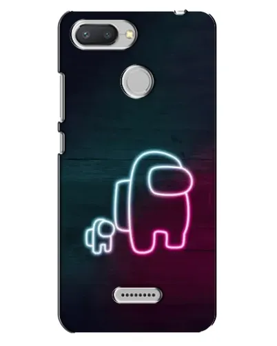 Чехол для Xiaomi Redmi 6 с картинкой «Among Us неон-арт»
