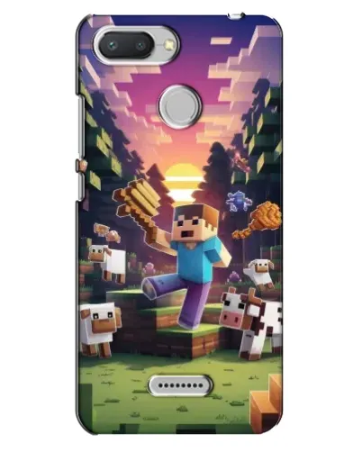 Чехол для Xiaomi Redmi 6 с картинкой «Стив на ферме»
