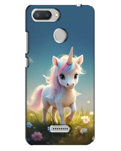 Чехол для Xiaomi Redmi 6 с картинкой «Единорог на поляне»