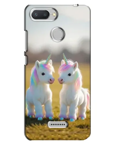 Чехол для Xiaomi Redmi 6 с картинкой «Пара единорогов»