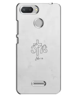 Чехол для Xiaomi Redmi 6 с картинкой «Иоанна 3:16 Крест»