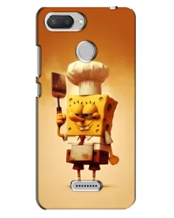 Чехол для Xiaomi Redmi 6 с картинкой «Губка Боб повар»