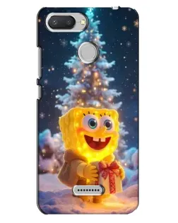 Чехол для Xiaomi Redmi 6 с картинкой «Рождественский Спанч Боб»