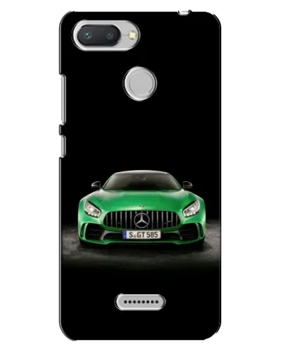 Чехол для Xiaomi Redmi 6 с картинкой «Mercedes — неоновый лого»